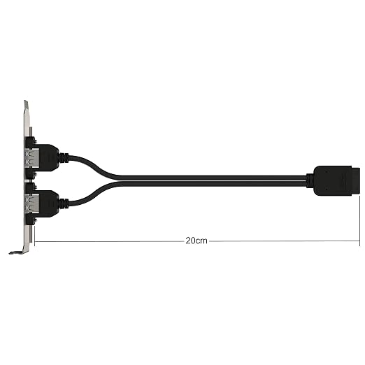 LINKUP USB 3.2 Gen2 Internal Adapter | 20-Pin Header to USB-A | 10Gbps male to female for PC front panel