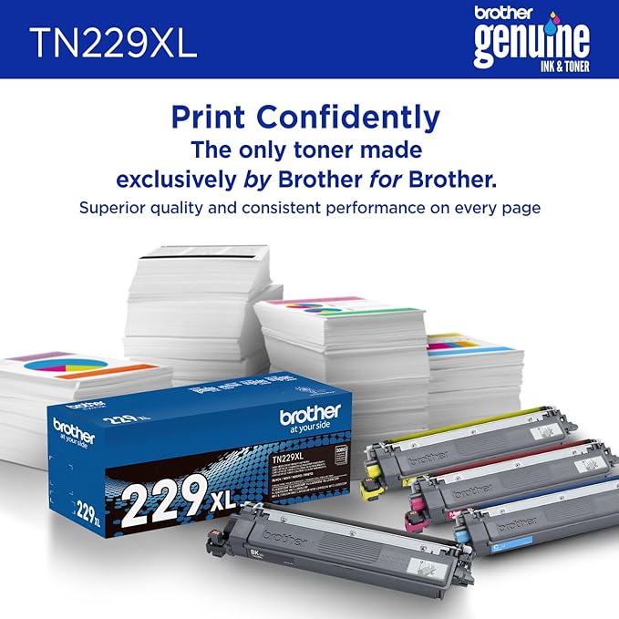 Brother Genuine TN229XLM Magenta High Yield Printer Toner Cartridge - Print up to 2,300 Pages(1)