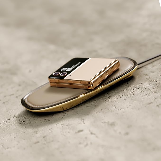 Lunar Artefacts Wireless Charger Lunar Midnight Blue Chrome Plated Brass