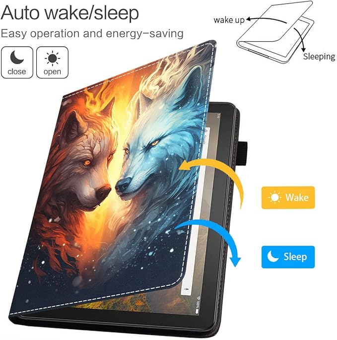 Case for All-New Amazon Fire HD 10 &amp 10 Plus Tablet 10.1 (13th/11th Generation 2023/2021 Release) - Slim PU Leather Folio Smart Cover with Auto Wake/Sleep Bible Verse Psalm 46:5