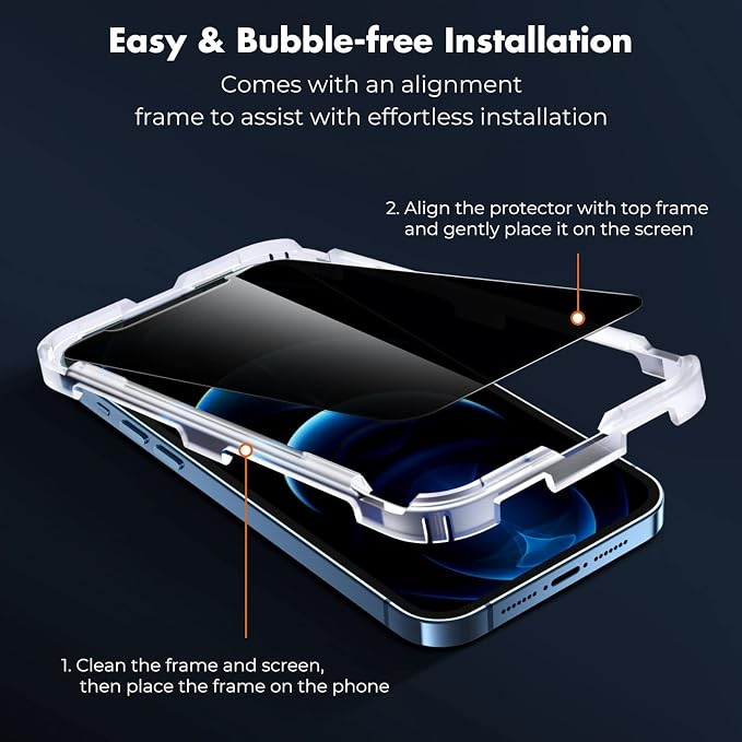 UNBREAKcable 2 Pack Privacy Screen Protector for iPhone 11 Pro Max/Xs Max Shatterproof Tempered Glass [True 28°Anti Spy] [9H Hardness] [Easy Installation] Protector for Apple 6.5