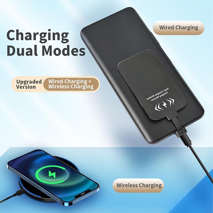 Wireless Charging Receiver Adapter Ultra Thin Module USB Type C 10W Fast Charging for Portable Phones