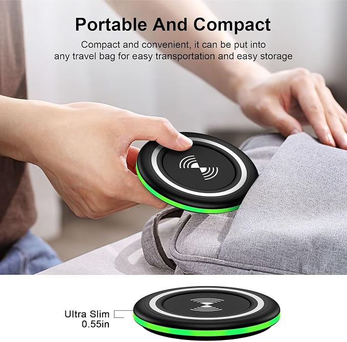 for Google Wireless Charger Compatible Google Pixel 10/10 Pro/10 Pro XL/9A/9/8/8A/8 Pro/7/6 Pro2 Pack 15W Wireless Charger Android Fast Charging Pad for Samsung Galaxy S25 FE Z Fold 7 with Adapter
