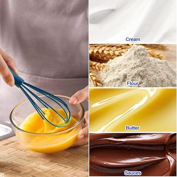 Nalegtocw Silicone Whisk,6.7in Small Whisk,Set of 12
