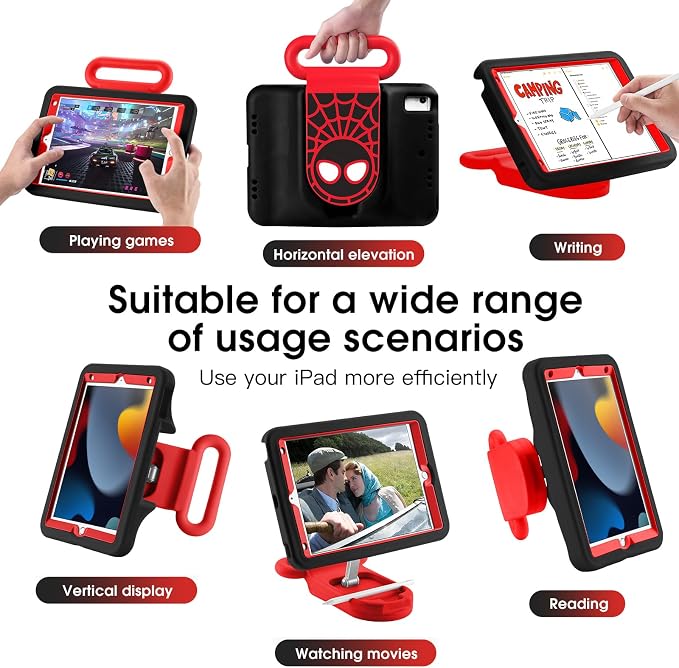 Kids Case for iPad 7th/8th/9th Gen 10.2 Inch with Adjustable Stand Handle | Kids Shockproof EVA Case with Handle Adjustable Stand for Portrait Landscape ViewingHeavy Duty Cover for ipad 10.2 inch.