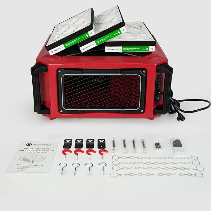 Abestorm 1080 CFM Intake Air Filtration System, 270 Degree Workshop Dust