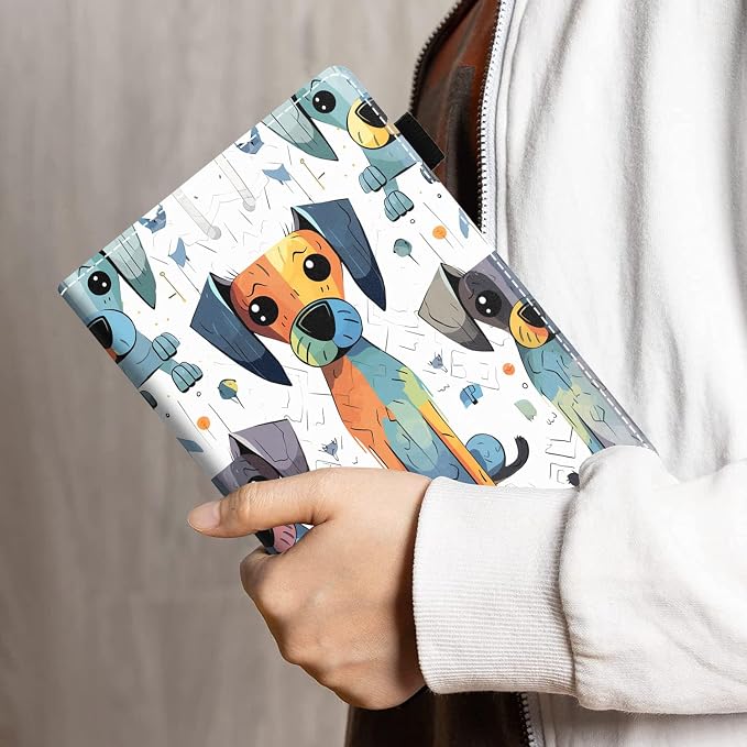 Case for Amazon Kindle Fire HD 10 Tablet 10.1 (9th/7th Generation 2019/2017 Release) - PU Leather Folio Case with Smart Auto Wake/Sleep African American Girl