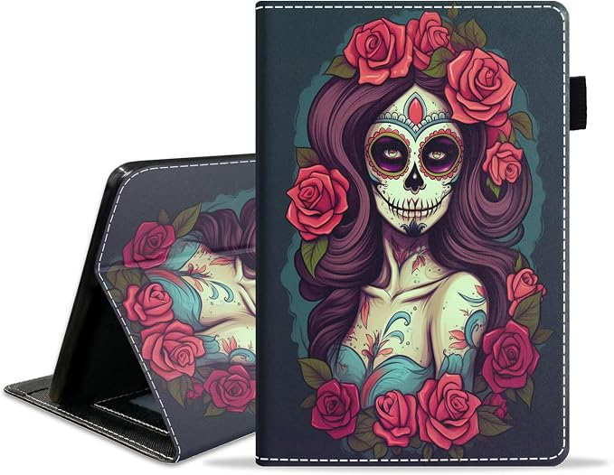 Case for Amazon Fire HD 10 Tablet (9th/7th Generation 2019/2017 Release) Slim PU Leather Cover with Card Slot &amp Auto Wake/Sleep for Fire 10.1 Tablet African American Girl