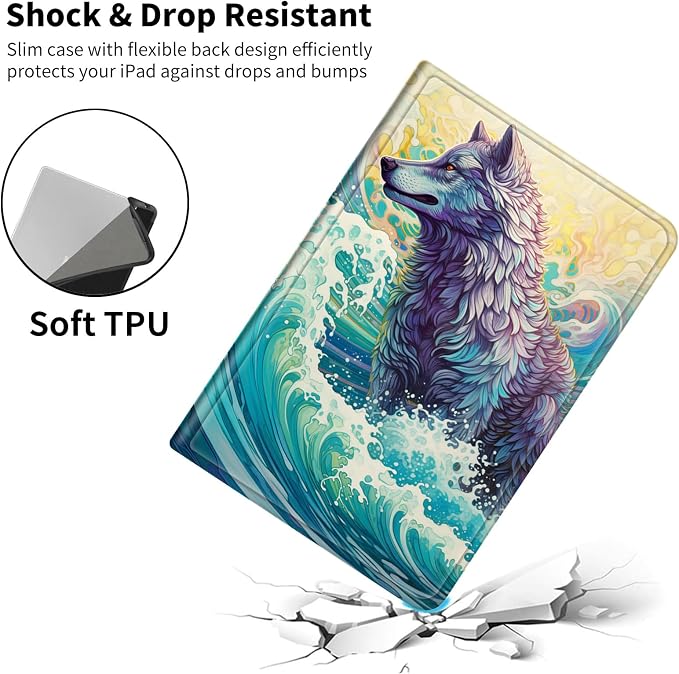 Case for 7 All-New Kindle Paperwhite (12th Generation 2024) and Kindle Colorsoft Signature Edition CoverSlim PU Leather Smart Cases with Auto Wake/Sleep-Black Cat Night Sky
