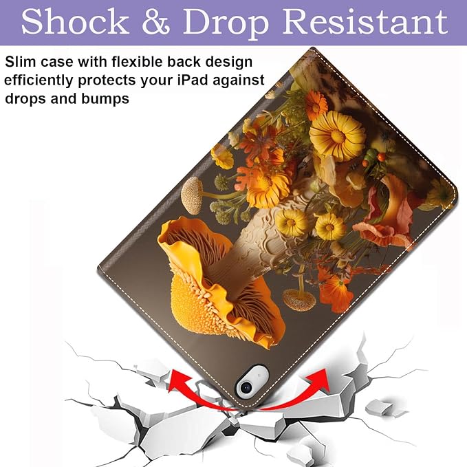 Case for iPad (A16) 11th Generation 11 Inch 2025 / iPad 10th Generation 10.9 Inch 2022 Ultra-Thin Multi-Angle Protective Cover with Auto Sleep/Wake A Dark Horse
