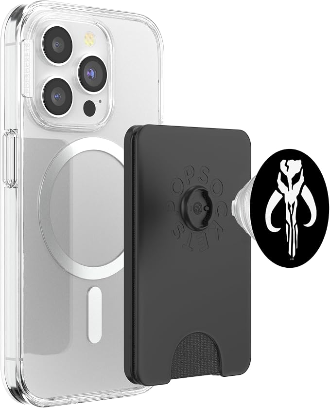Star Wars Mandalorian Logo Black And White PopSockets Adhesive PopGrip
