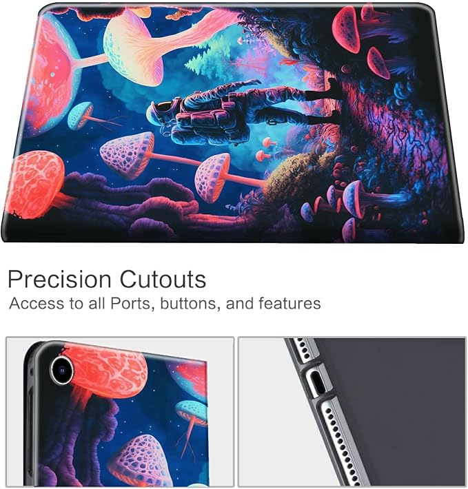 for 10.1 Amazon Fire HD 10 Tablet (13th Generation 2023 Release)PU Leather Multi-Angle Anti Slide Stand Cases with Auto Wake/SleepAnimals Dog Paws Galaxy