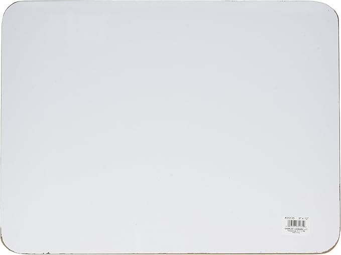 Charles Leonard Magnetic Dry Erase Boards, 2 Sided, Plain/Lined, White, 1 Each (35135)