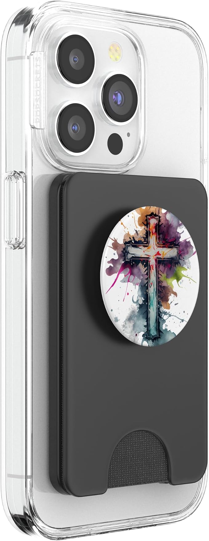 Christian Cross Watercolor Illustration PopSockets Adhesive PopGrip