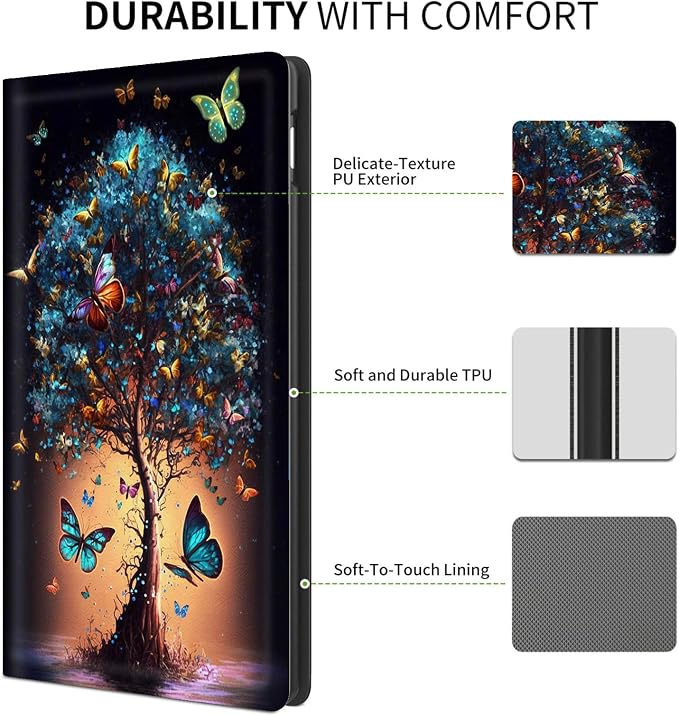 FUYOCWE for iPad Pro 13 Inch Case (M47th Generation2024 Model A2925A2926A3007)PU Leather Slim Folding Stand Case for iPad 13 7th GenAuto Sleep Wake Cover -A Dream Catcher Wolf