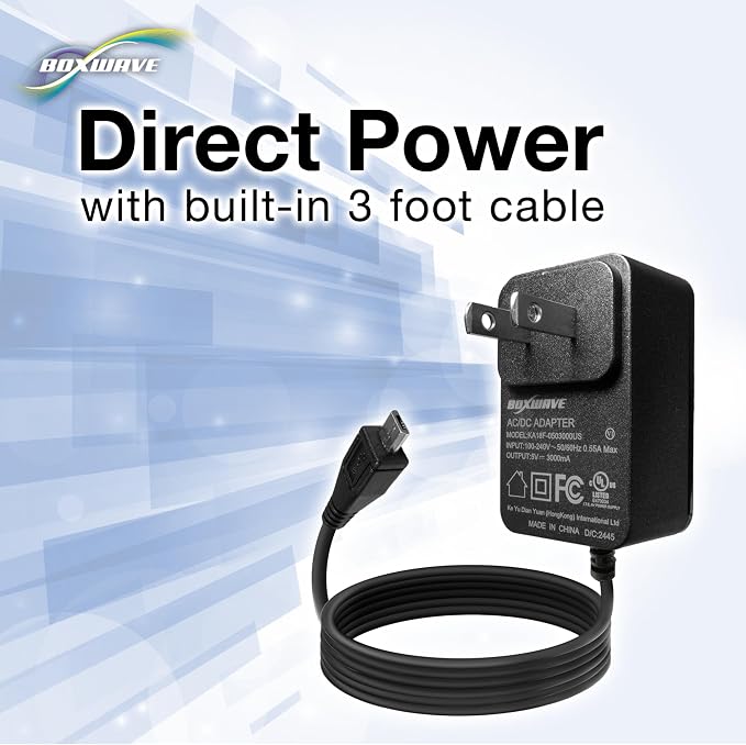 BoxWave Charger Compatible with Yezz Art 1 - Wall Charger Direct (15W) Rapid Charge Your Device with Built-in 3ft Cable