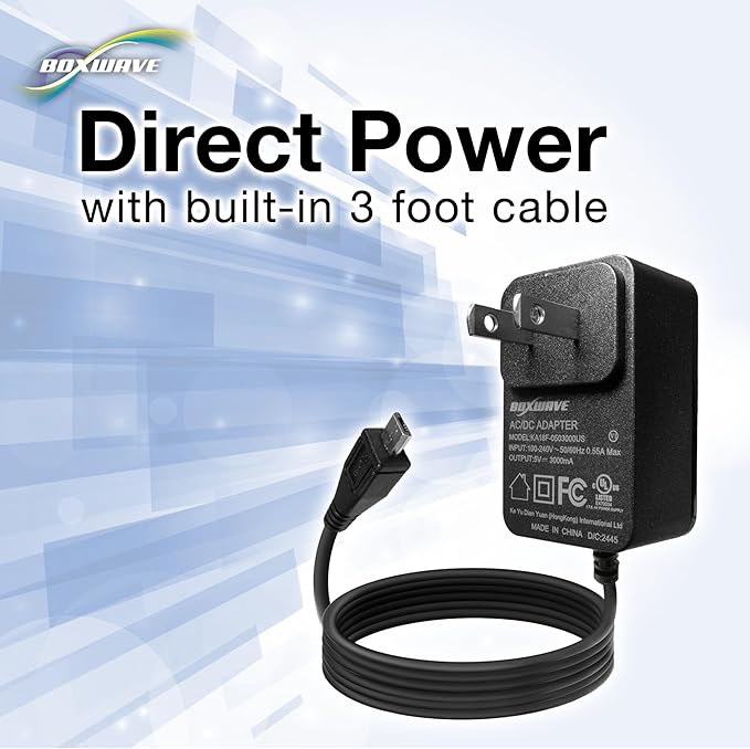 BoxWave Charger Compatible with Minolta MN35Z - Wall Charger Direct (15W) Rapid Charge Your Device with Built-in 3ft Cable