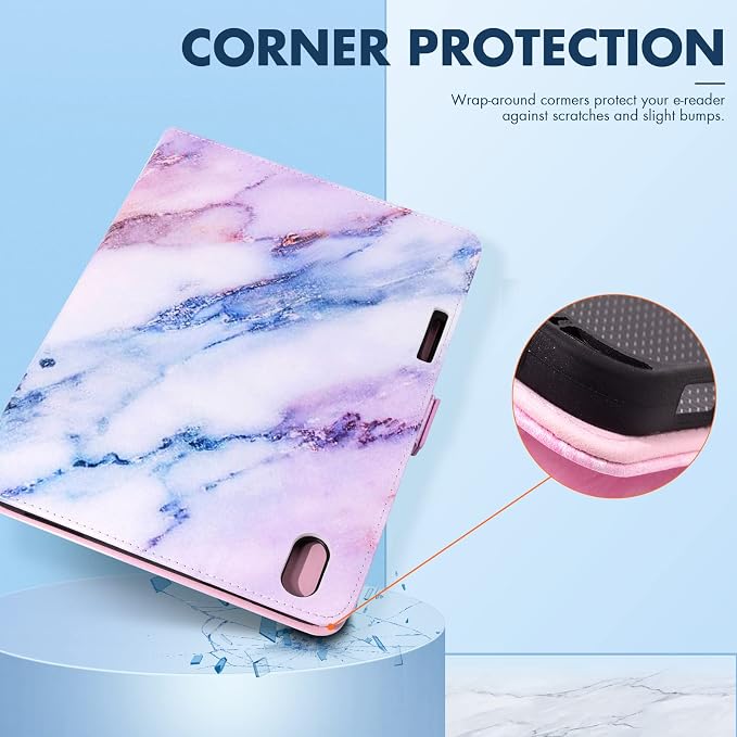 Dteck for iPad A16/10th Generation 10.9 Inch 2022 Case with Pencil HolderPremium PU Leather Folio Multiple Viewing Angles Stand Cover Auto Wake/Sleep Protective Tablet Cases for Women MenBookshelf