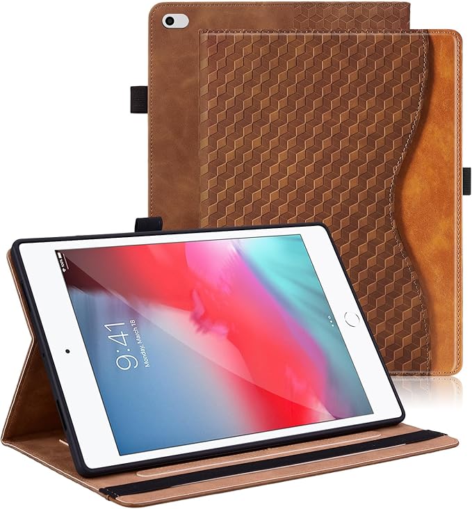 Case for iPad 9th 8th 7th Generation (2021/2020/2019) 10.2 InchiPad Air 3rd Generation PU Leather Cover Multi-Angle Viewing Stand with Card Pocket for ipad 9th Generation CaseBlack