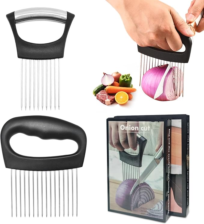 2 PCS Onion Holders for Slicing, Extra-Large & Mini Set
