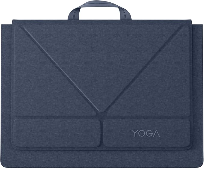 Lenovo Yoga Tote Sleeve Case for Laptops with 16-inch Display, Multi-Compartment Organizer with Convertible Stand, Lightweight Protective Polyester & Microfiber Sleeve, Cosmic Blue