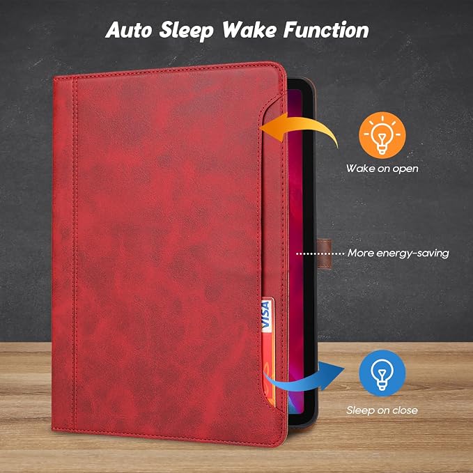 Flip Case for Apple iPad 10.2 9th 8th 7th Generation 2021/2020/2019 Pencil Holder Smart Cover Auto Sleep Wake Protective Documents Pocket Stand Snap Closure Case for iPad 10.2 Inch Black