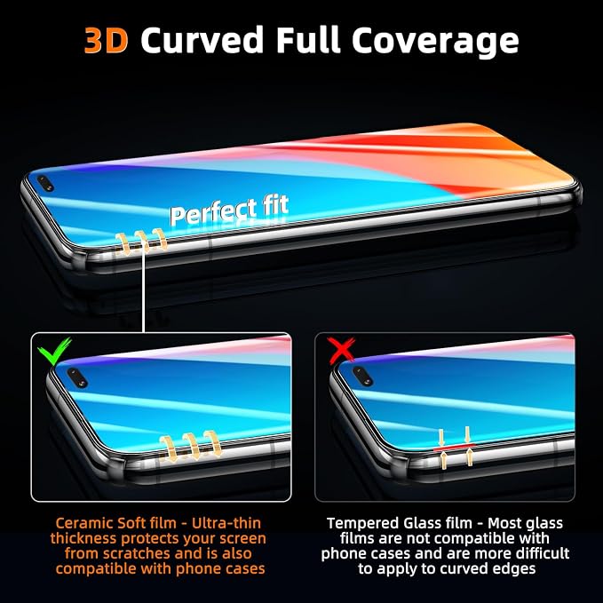 MAYtobe [2-Pack Screen Protector for Samsung Galaxy Note 9 Ceramic film with Installation Tray Easy Installation 3D Curved Bubble Free Anti-Scratch