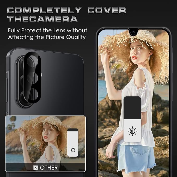 4 Pack Nothing Phone (3a) Pro 5G Privacy Screen Protector 2 Pack Privacy Tempered Glass Film and 2 Pack Camera Lens Protector Anti-Spy Protection for Nothing Phone (3a) Pro 5G Screen Protector