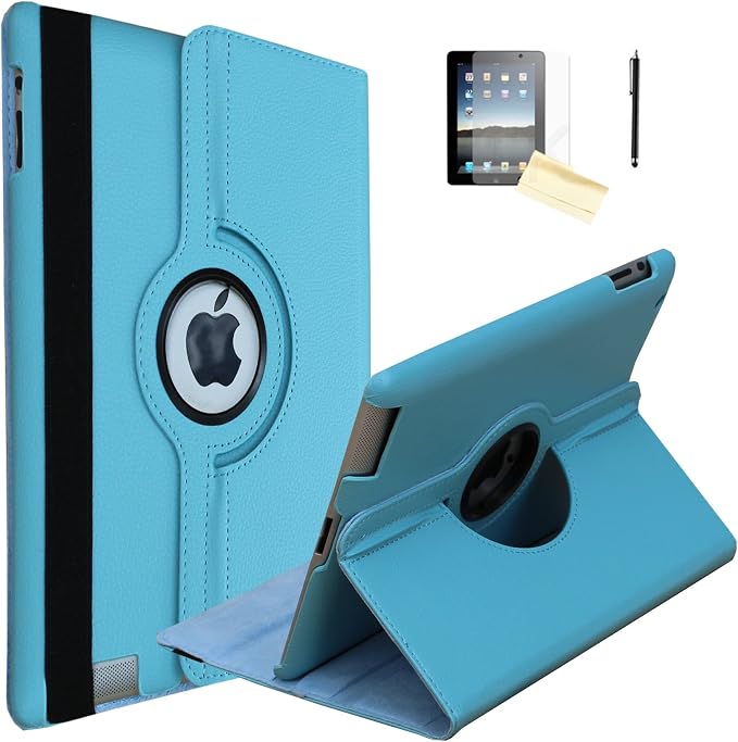 Case for iPad Air 2 Rotating Stand Smart Case Cover Magnetic Auto Wake Up/Sleep for A1566 A1567 MGLW2LL/A MH0W2LL/A MGL12LL/A MH2V2LL/A MH2W2LL/A MH2U2LL/A (Black)