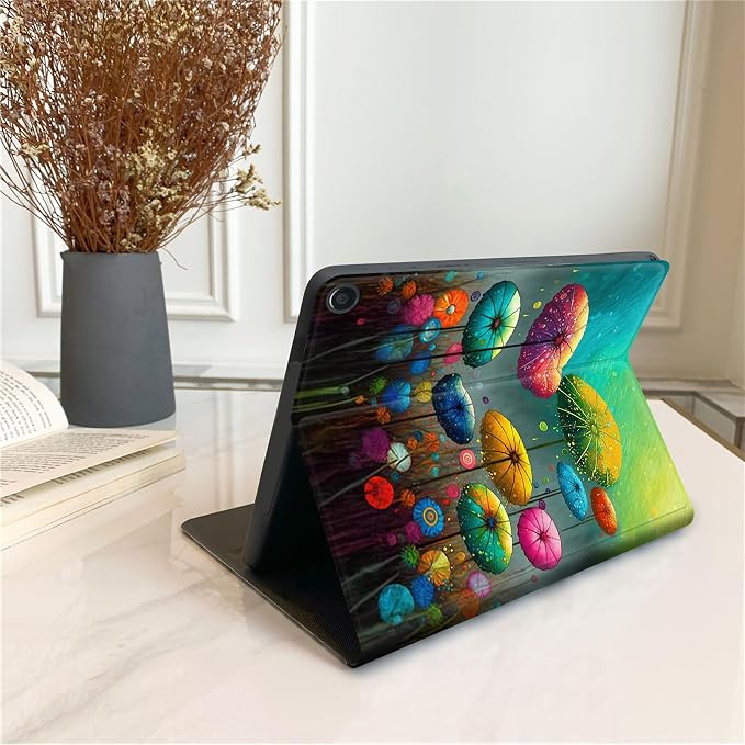 DEGDFSGR for Amazon Fire HD 10 Tablet 10 Plus Tablet Case (13th/11th Generation 2023/2021 Release) with Adjustable StandAuto Sleep/Wake for Kindle Fire 10 Case 10.1 inchAmerican Flag Sunflower Cross