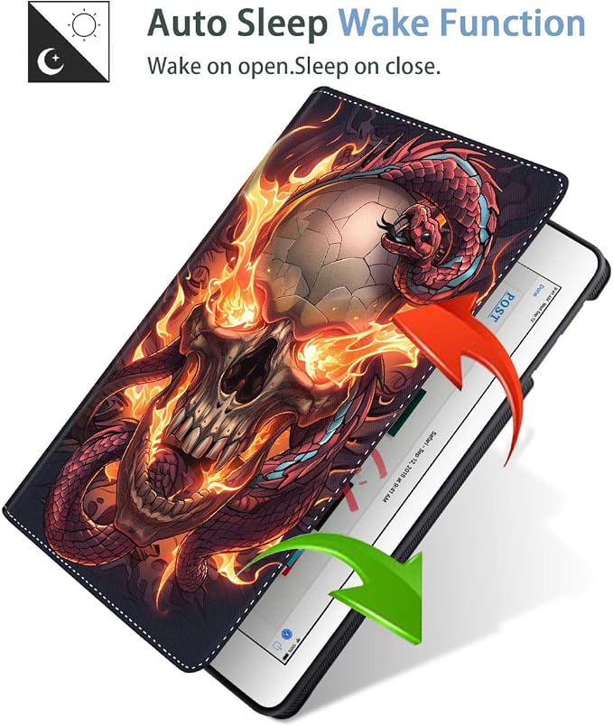 Case for iPad (A16) 11th Generation 11 Inch (2025) iPad 10th Generation 10.9 Inch (2022)，Slim Fit Foldable Standing Cover Case with Auto Sleep/Wake ，Moth Moon