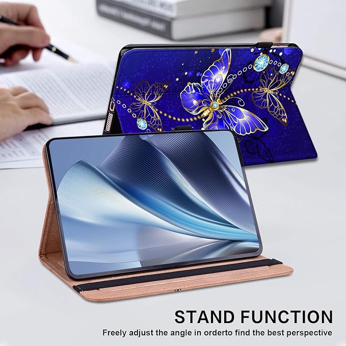 Case for iPad (A16) 11th Generation 11 Inch 2025 iPad 10th Generation 10.9 inch 2022 Auto Wake/Sleep Pencil Holder Flip Wallet Leather Cover Bicolor Marble