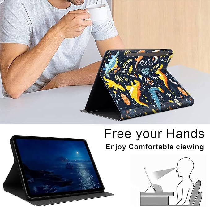 Case for Samsung Galaxy Tab A11 Plus 2026 &amp Galaxy Tab A9+ 11 Slim Smart Stand Cover with Auto Wake/Sleep Shockproof Protective Shell for Work &amp School Astronaut