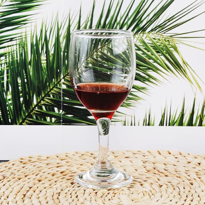 HEIGHT 5.6 Inches 120ML 4 Ounce - Set of 24 Classic Small Red Wine Glasses Durable Clear White Lead-free Glass Cup For Party (Glass, 24Pcs4OZ)