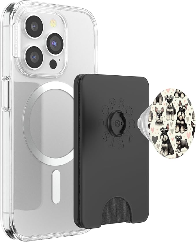 Beautiful Dogs Pattern Miniature Schnauzer Dog PopSockets PopGrip for MagSafe