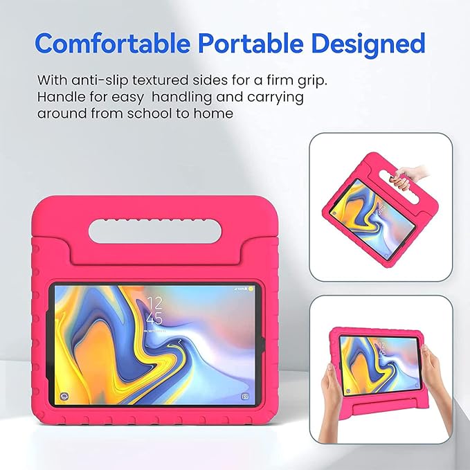 Kids Case for Samsung Galaxy Tab A 10.1(2019 Release)SM-T510/SM-T515 Black | Shockproof Lightweight Soft EVA Ergonomic Handle Foldable Viewing Stand for Kids Daily Use