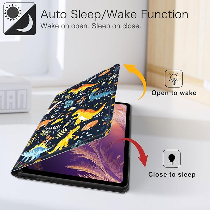for iPad 11th Generation (A16 2025) 11 / iPad 10th Gen 10.9 2022 Case 360° Rotating PU Leather Stand Cover with Auto Sleep/Wake Shockproof TPU Backl Two Dragons Fighting