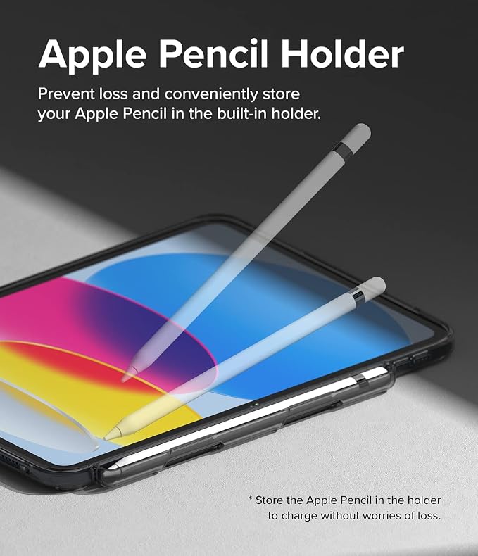 Ringke Fusion [No Wobbling] Compatible with iPad 11th Generation Case (A16 2025) and iPad 10th Generation Cover (2022) Transparent Shockproof Back with Pencil Holder - Clear
