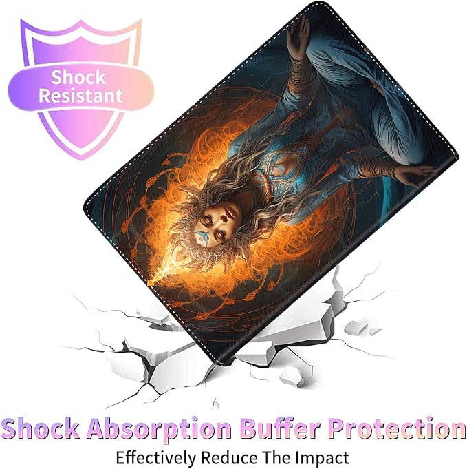 Case for New iPad (A16) 11th Generation 11 Inch 2025for iPad 10th Generation 2022 10.9 Inch Multi-Angle Stand Smart Cover Shockproof with Auto Wake/Sleep Baby Dragon