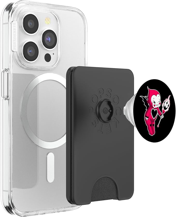 Kewpie Baby Devil Pitchfork Spooky Traditional Tattoo Flash PopSockets PopGrip for MagSafe