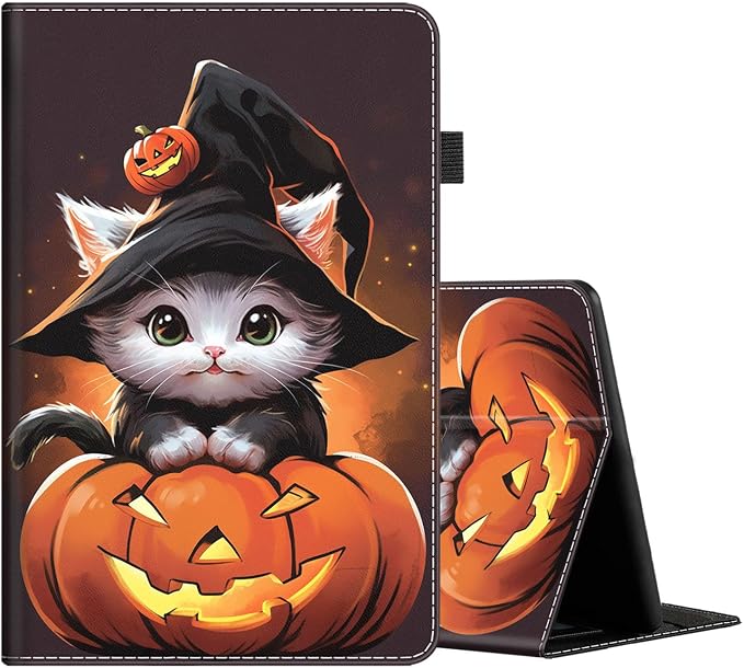 Case for All-New Amazon Fire HD 10 and 10 Plus Tablet (13th/11th Generation 2023/2021 Release) 10.1 Multi-Angle Smart Stand Cover Auto Sleep/Wake Skull and Fire