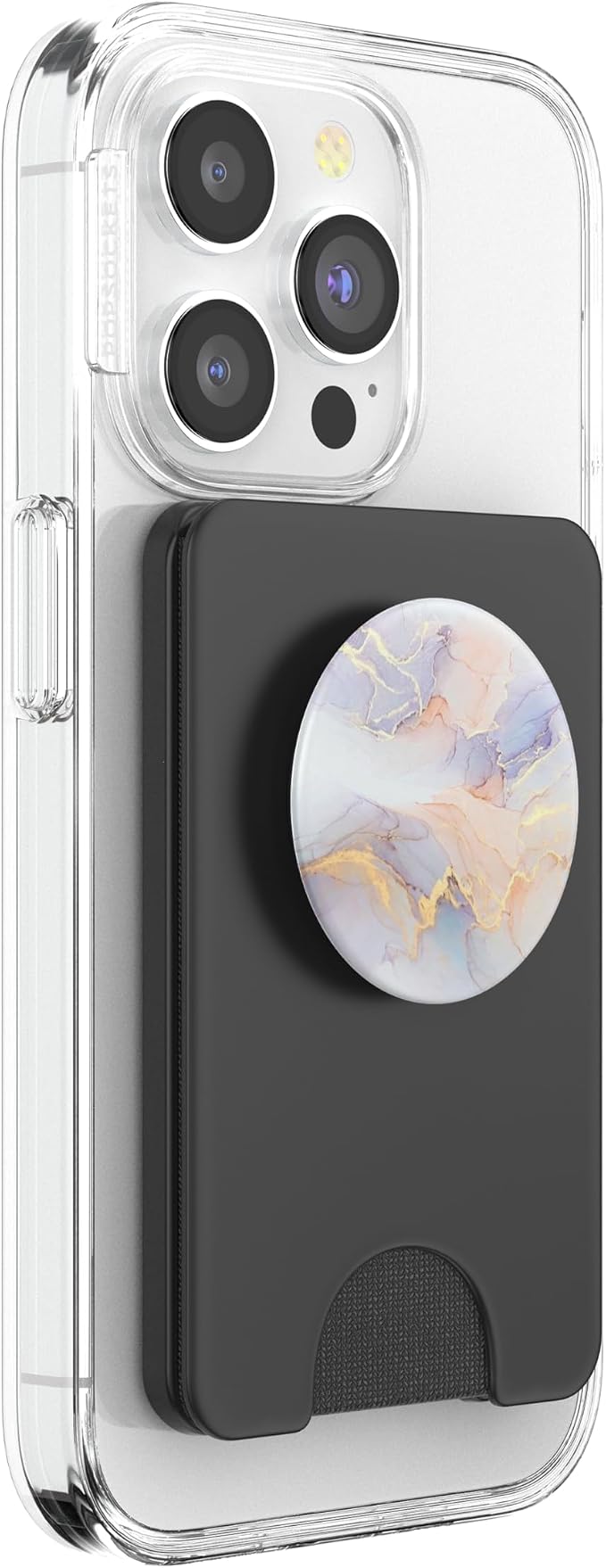 Marble-Like Pink with Purple and Gold Colors PopSockets Adhesive PopGrip