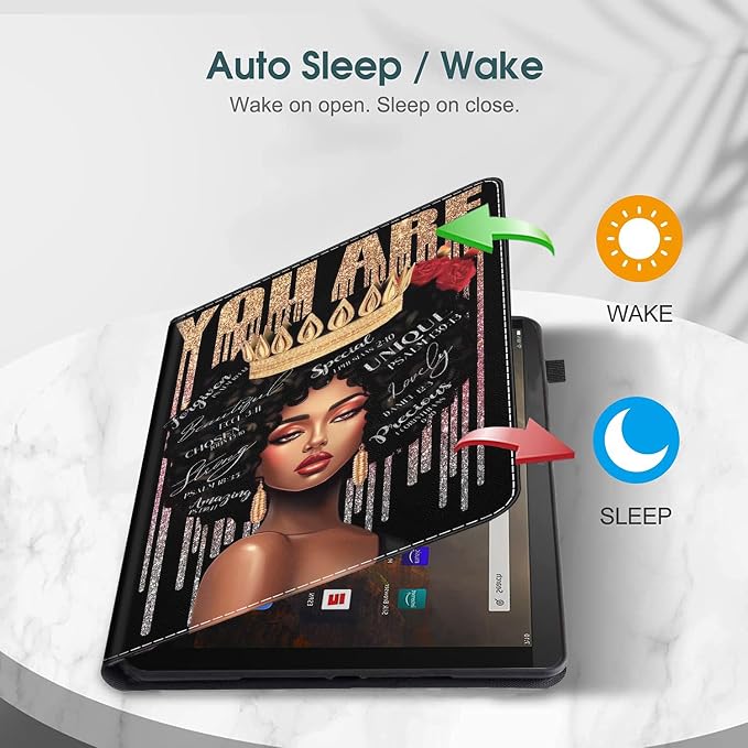Case for Amazon Fire Max 11 Tablet (13th Generation 2023 Release) Multi-Angle Smart Stand Cover Auto Sleep/Wake for Fire 11 Max Tablet，African American Women Inspirational Quotes