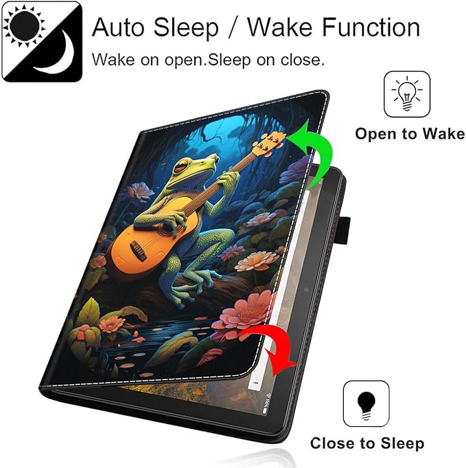 Case Cover for Amazon All-New Kindle Fire 7 Tablet (2022 Release-12th Generation) Latest Model 7 Slim Folding Stand Cover with Auto Wake/Sleep Dancing Skeleton in Mexican Costume
