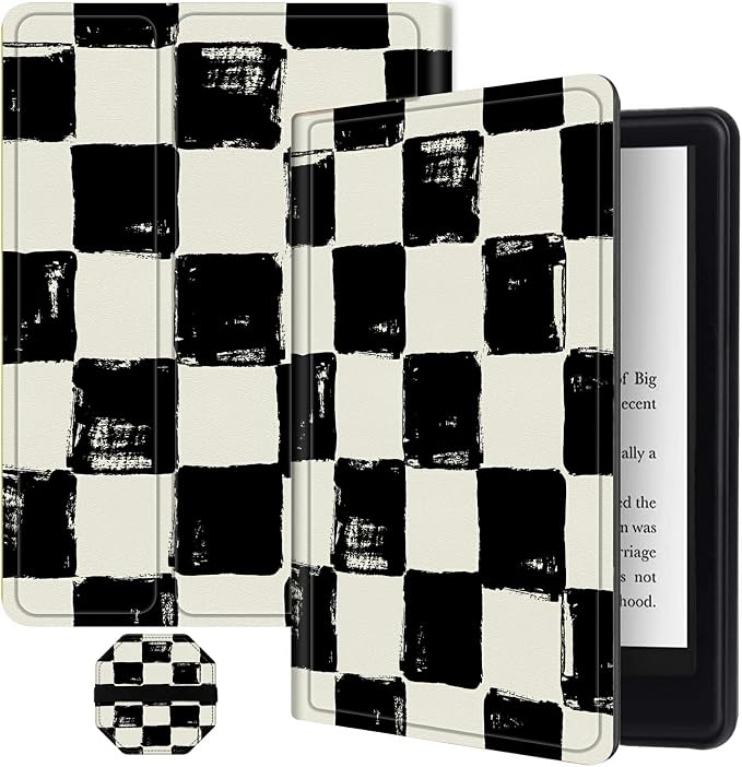 for All-New Kindle Fire HD 10 &amp 10 Plus Tablet (13th/11th Gen 2023/2021 Release) 10.1 + Screen Clean Pad Slim PU Leather Multi-Angle Kickstand Cover with Auto Wake/Sleep Horse with US Flag