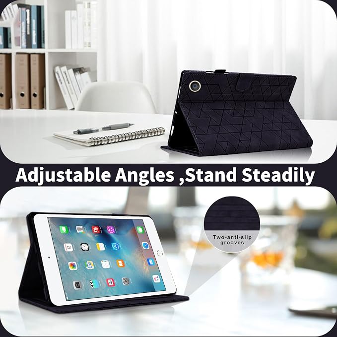Case for iPad mini 5 2019/Mini 4 2015 (5th/4th Generation 7.9 inch) Multi-Angle Viewing PU Leather Folio Case with Magnetic Clasp for iPad mini 3/2/1 Auto Wake/Sleep Smart Tablet Cover Black