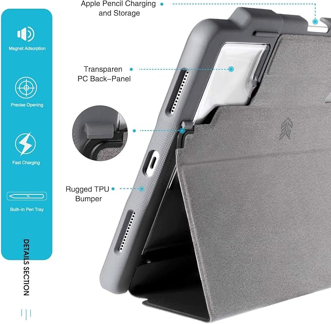 STM Dux Plus Rugged case for Apple iPad Pro 12.9/1st Gen 2017 - Black (stm-222-165JV-01)