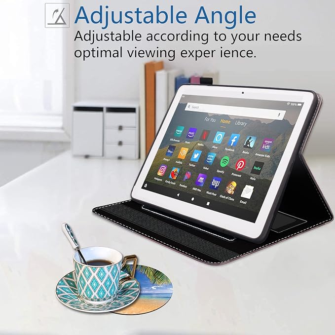 Case for All-New Amazon Kindle Fire HD 8/Fire HD 8 Plus Tablet (12th/10th Generation 2022/2020 Release) - Premium PU Leather Cover with Auto Sleep Wake Bible Verse Jeremiah 29:11
