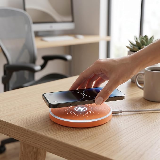Magnetic Wireless Charging Pad 15W Fast Charging with Overcurrent Overheat Protection and Built in Magnet for iOS 16 17 Phone Wireless Device (Black)