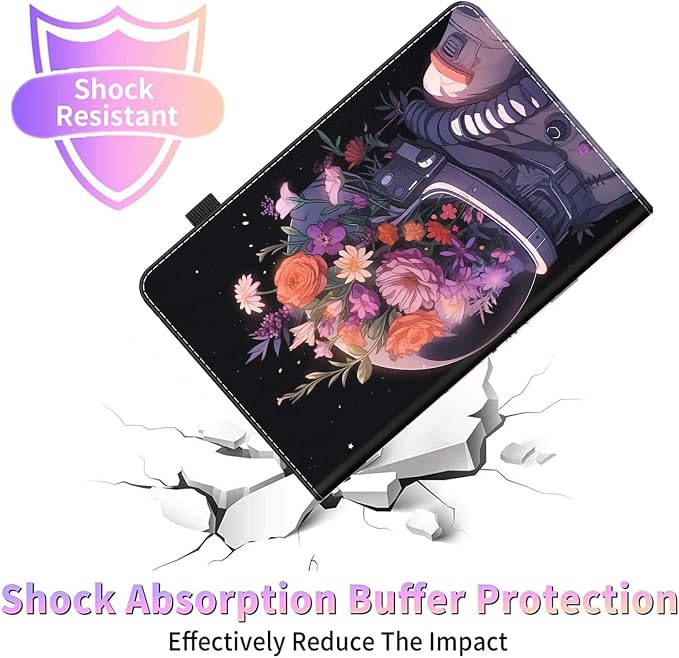 Case Fits All-New Amazon Kindle Fire HD 10 &amp 10 Plus Tablet (13th/11th Generation 2023/2021 Release) 10.1 Durable Shockproof Protective Cover with Auto Wake/Sleep，Black Woman Queen Afro Design